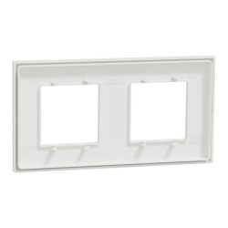 Unica D plaq blanc/argent 2P - NU600440 Schneider Electric