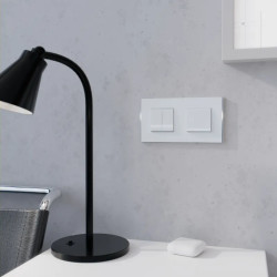 Unica D plaq blanc/argent 2P - NU600440 Schneider Electric