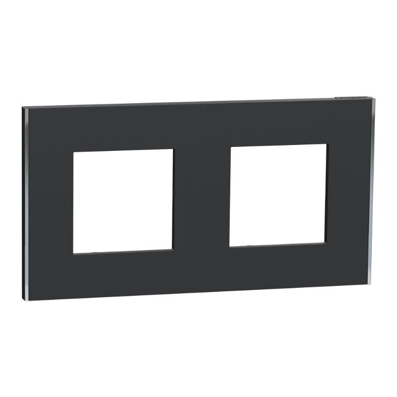 Unica D plaq anth/argent 2P - NU600443 Schneider Electric