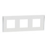 Unica D plaq blanc/argent 3P - NU600640 Schneider Electric