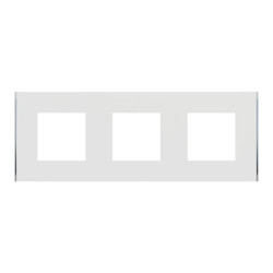 Unica D plaq blanc/argent 3P - NU600640 Schneider Electric