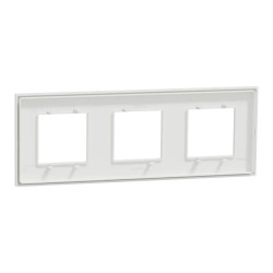 Unica D plaq blanc/argent 3P - NU600640 Schneider Electric