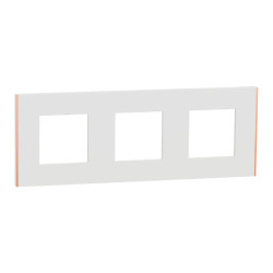 Unica D plaq blanc/cuivre 3P - NU600642 Schneider Electric