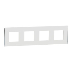 Unica D plaq blanc/argent 4P - NU600840 Schneider Electric