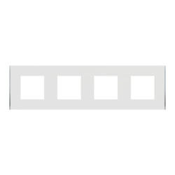 Unica D plaq blanc/argent 4P - NU600840 Schneider Electric