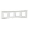 Unica D plaq blanc/argent 4P - NU600840 Schneider Electric