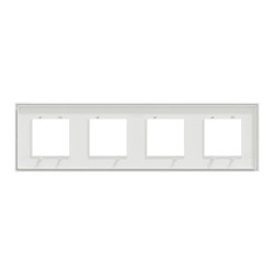 Unica D plaq blanc/argent 4P - NU600840 Schneider Electric