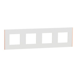 Unica D plaq blanc/cuivre 4P - NU600842 Schneider Electric