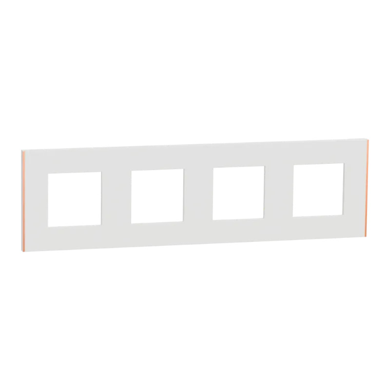 Unica D plaq blanc/cuivre 4P - NU600842 Schneider Electric