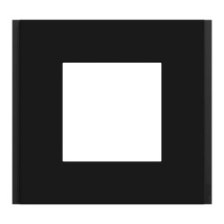 Unica Déco Signature - Plaque de finition - Gomme noire - 1P - NU600272 Schneider Electric