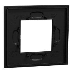 Unica Déco Signature - Plaque de finition - Gomme noire - 1P - NU600272 Schneider Electric