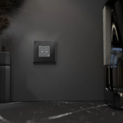 Unica Déco Signature - Plaque finition recyclée - Noir nuancé - 1P - NU600274 Schneider Electric
