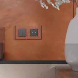 Unica Déco Signature - Plaque de finition - Terracotta - 2P horiz vert - NU600471 Schneider Electric