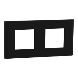 Unica D plaq gomme noire 2P - NU600472 Schneider Electric