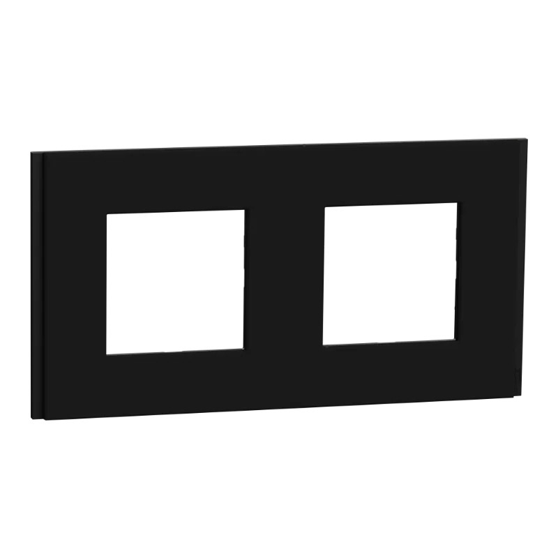 Unica D plaq gomme noire 2P - NU600472 Schneider Electric