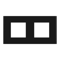 Unica D plaq gomme noire 2P - NU600472 Schneider Electric