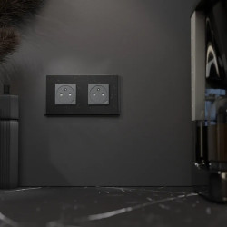 Unica D plaq recycl noir 2P - NU600474 Schneider Electric