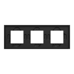 Unica D plaq gomme noire 3P - NU600672 Schneider Electric