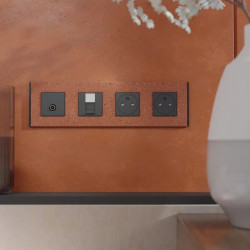 Unica Déco Signature - Plaque de finition - Terracotta - 4P horiz vert - NU600871 Schneider Electric