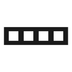 Unica D plaq gomme noire 4P - NU600872 Schneider Electric