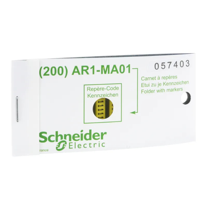 AR1 - repère encliquetable - jaune - caractère E - AR1MB01E Schneider Electric