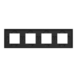 Unica D plaq gomme noire 4P - NU600872 Schneider Electric