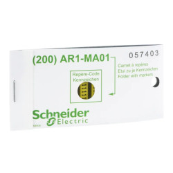 AR1 - repère encliquetable - jaune - caractère S - AR1MB01S Schneider Electric