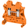 Borne à vis - passant - 2 points - 4mm² - orange - NSYTRV42AR Schneider Electric
