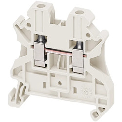 Borne à vis - passant - 2 points - 4mm² - blanc - NSYTRV42WH Schneider Electric