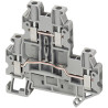 Borne à vis - 2 niveaux - passant - 4 points - 4mm² - gris - NSYTRV44D Schneider Electric