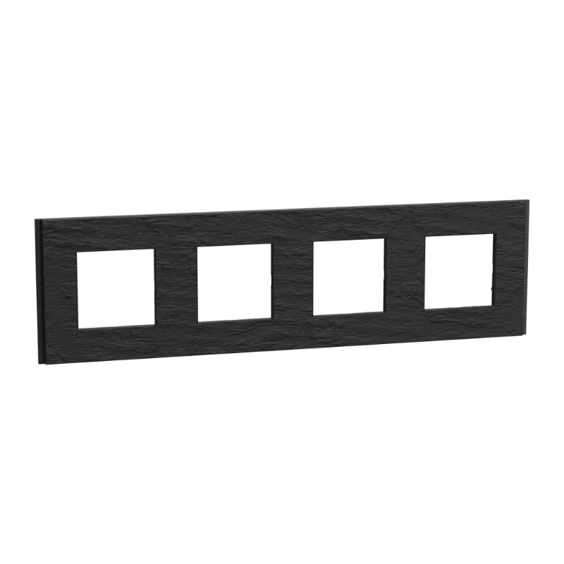 Unica Déco Signature - Plaque de finition - Ardoise - 4P horiz vert - NU600877 Schneider Electric