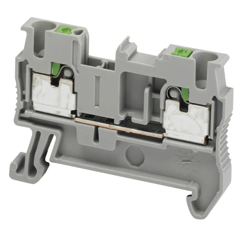 Borne push-in - passant - 2 points - 2,5mm² - gris - NSYTRP22 Schneider Electric