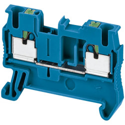 Borne push-in - passant - 2 points - 2,5mm² - bleu - NSYTRP22BL Schneider Electric