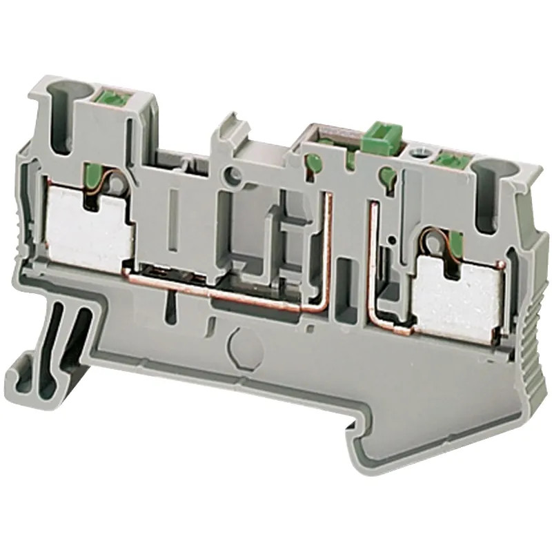 Borne push-in - sectionnable à couteau - 2 points - 2,5mm² - gris - NSYTRP22SC Schneider Electric