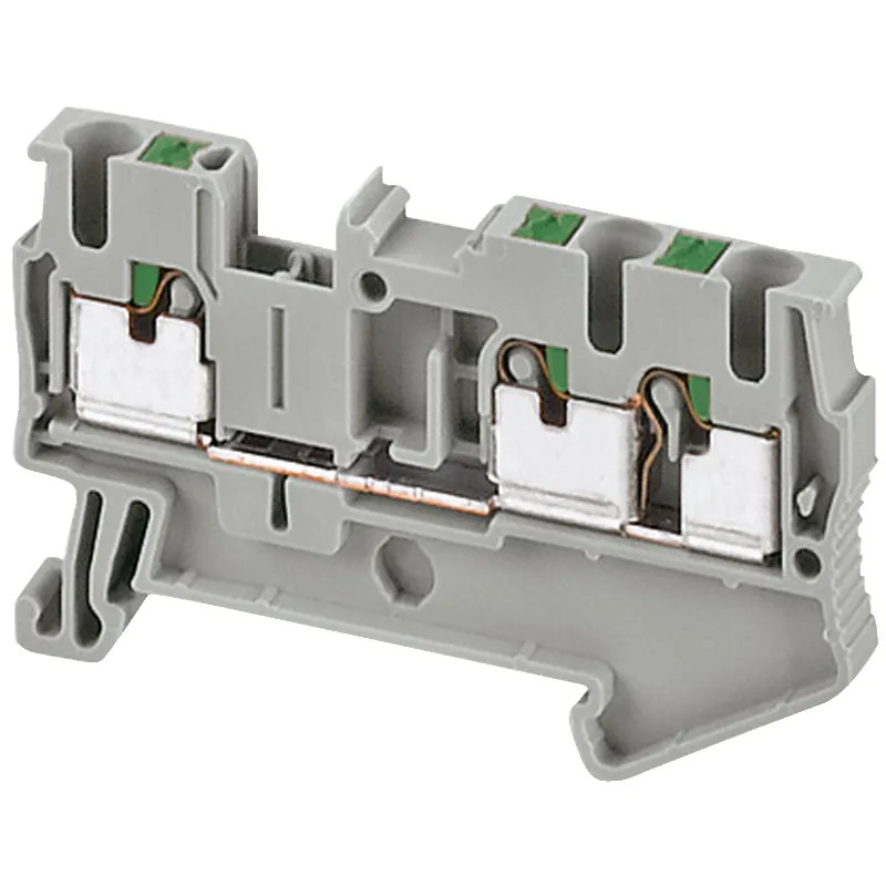 Borne push-in - passant - 3 points - 2,5mm² - gris - NSYTRP23 Schneider Electric