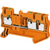 Borne push-in - passant - 3 points - 2,5mm² - orange - NSYTRP23AR Schneider Electric