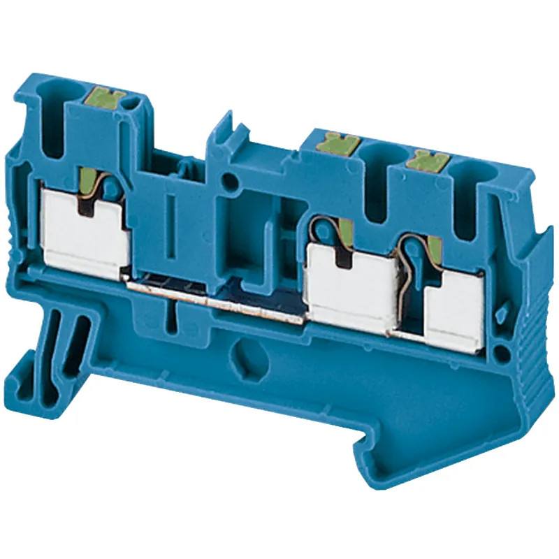 Borne push-in - passant - 3 points - 2,5mm² - bleu - NSYTRP23BL Schneider Electric