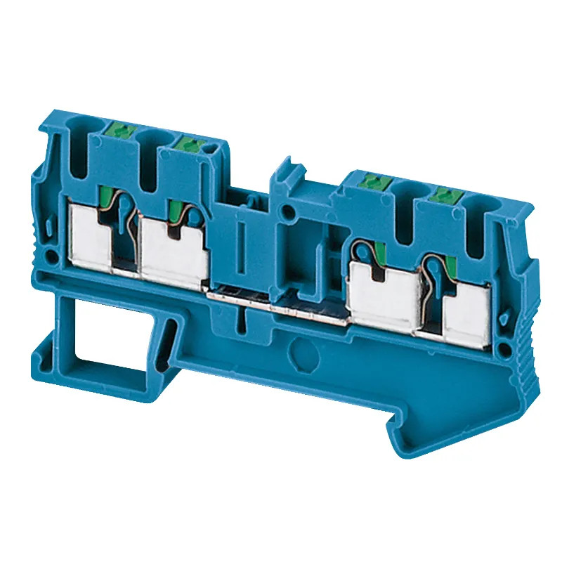 Borne push-in - passant - 4 points - 2,5mm² - bleu - NSYTRP24BL Schneider Electric