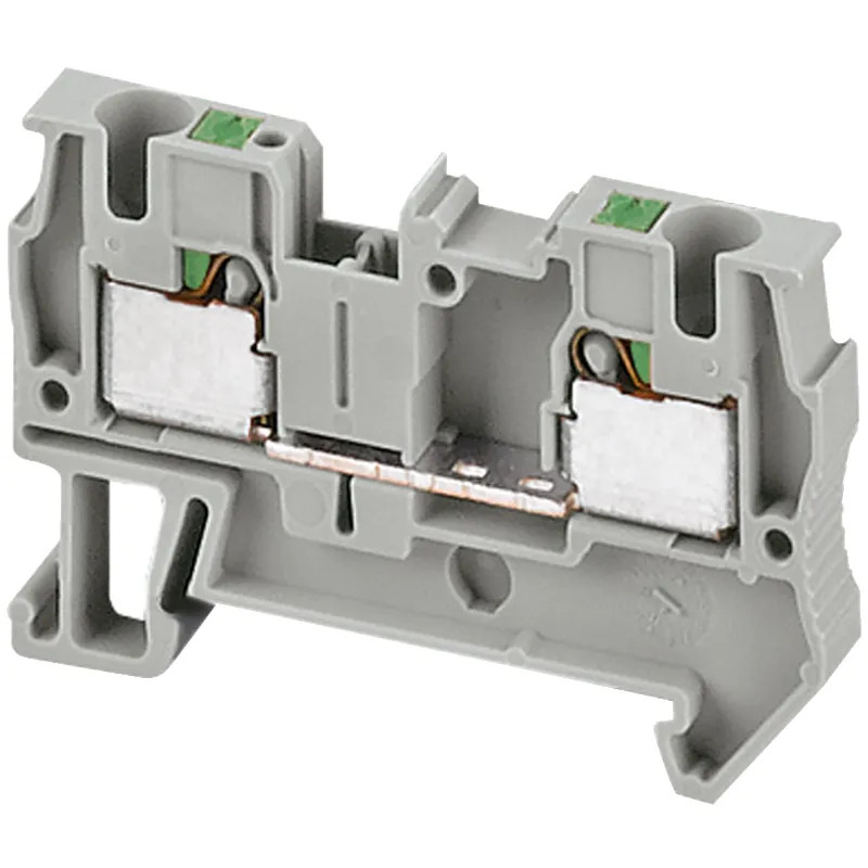 Borne push-in - passant - 2 points - 4mm² - gris - NSYTRP42 Schneider Electric