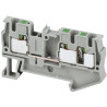 Borne push-in - passant - 3 points - 4mm² - gris - NSYTRP43 Schneider Electric