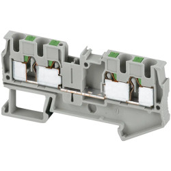 Borne push-in - passant - 4 points - 4mm² - gris - NSYTRP44 Schneider Electric