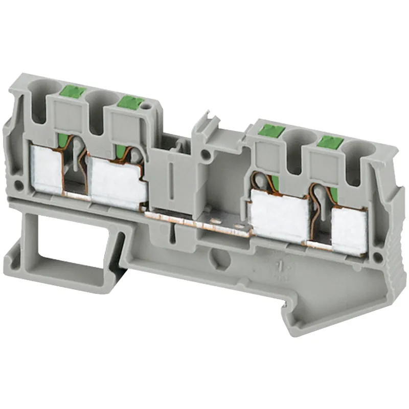 Borne push-in - passant - 4 points - 4mm² - gris - NSYTRP44 Schneider Electric