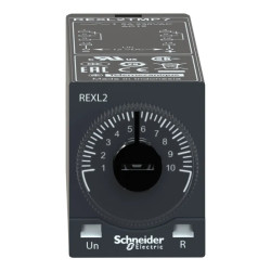 Harmony Time - relais temporisé travail - 0,1s..100h - 24Vcc - 2FO - REXL2TMBD Schneider Electric