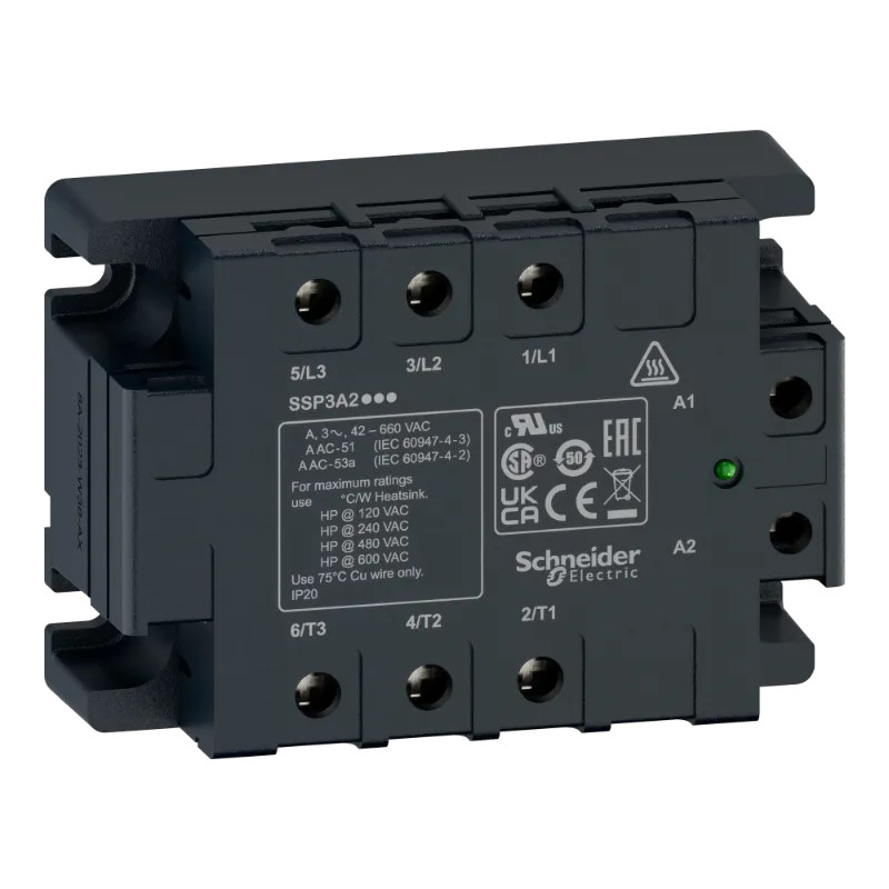 Harmony Relay - 3 phase ssrelais - 660VCA - 50A - 18..36VCA  therma - SSP3A250B7T Schneider Electric