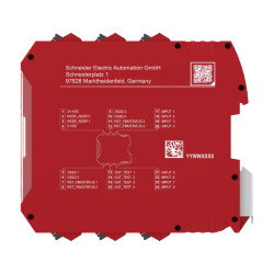 8 entrées logiques-4 OSSD simples-bornier à ressort - XPSMCMMX0804G Schneider Electric