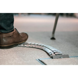 Unica System+ - Passe-câbles au sol flexible et extensible - Gris - INS61201 Schneider Electric