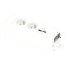 Unica System+ - nourrice précâblée M - 2 prises 2P+T + USB A+C - blanc - INS44224 Schneider Electric