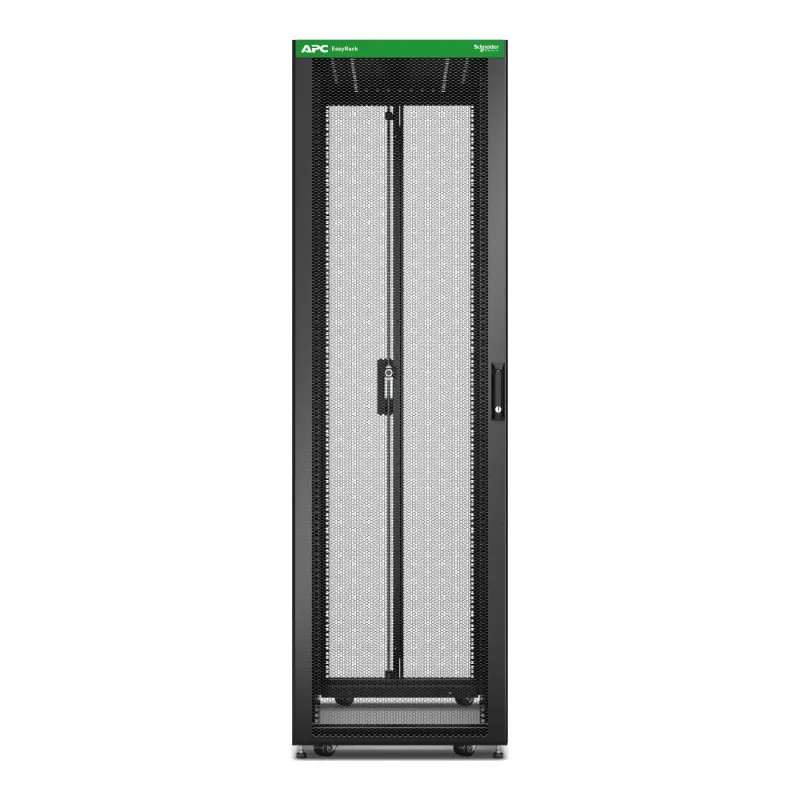 Baie EasyRack 600mm/42U/1200mm avec toit, sans panneau latéral, roulettes, noir - ER6220 APC