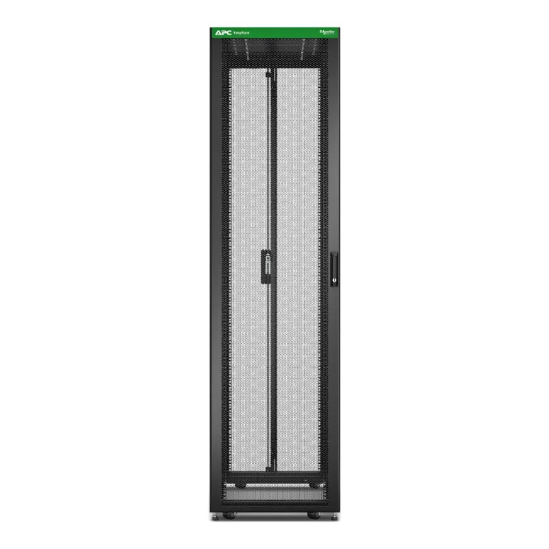 Baie EasyRack 600mm/48U/1000mm avec toit, sans panneau latéral, roulettes, noir - ER6800 APC
