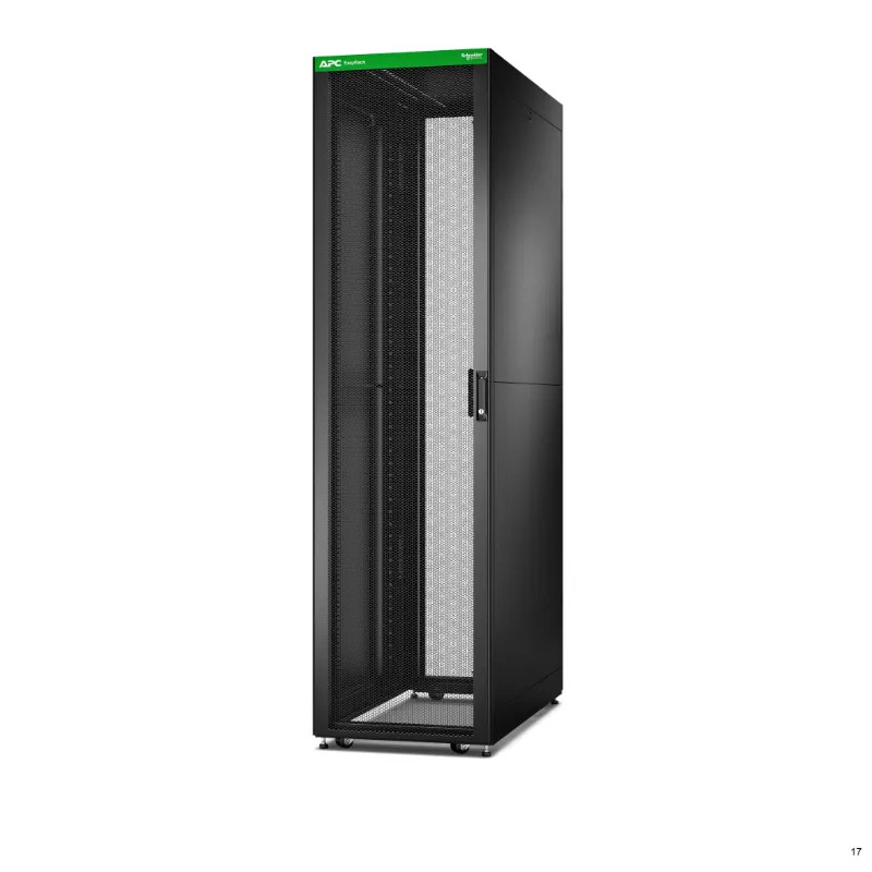 Baie EasyRack 600mm/48U/1200mm avec toit, panneau latéral, roulettes, noir - ER6822 APC